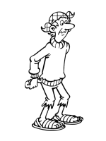 A coloring page of piet piraat
